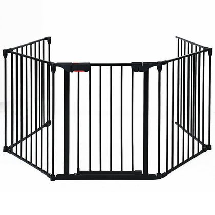 Versatile 5-Panel Safety Gate: Play Yard, Fireplace Fence & Baby Barrier