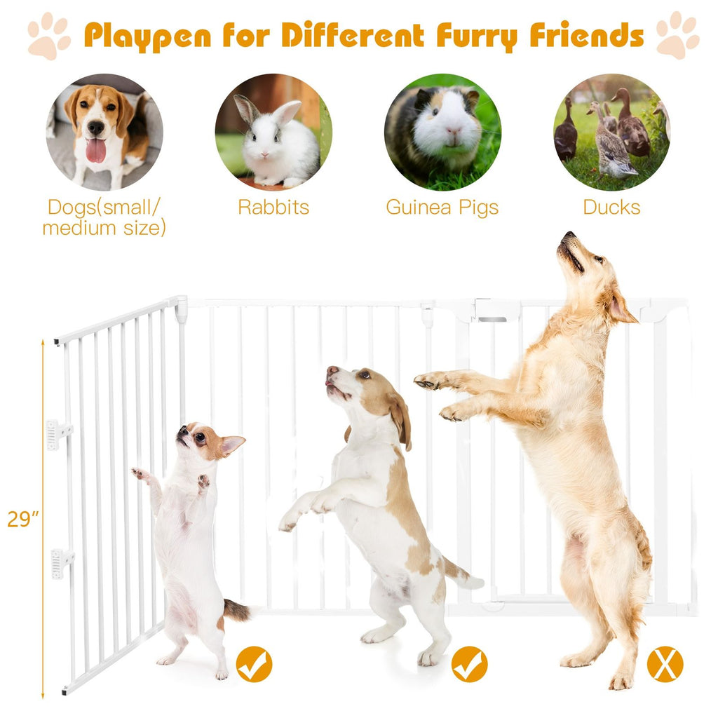 Versatile 5-Panel Safety Gate: Play Yard, Fireplace Fence & Baby Barrier