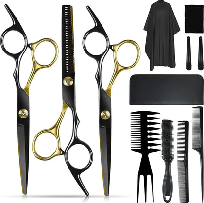 Professional 12-Piece Hair Cutting Kit for Pets & Family