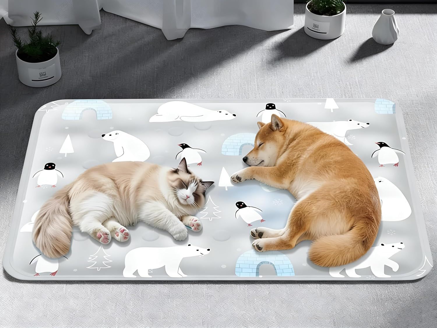 Foldable Pet Cooling Mat for Home, Travel, and Outdoor Use
