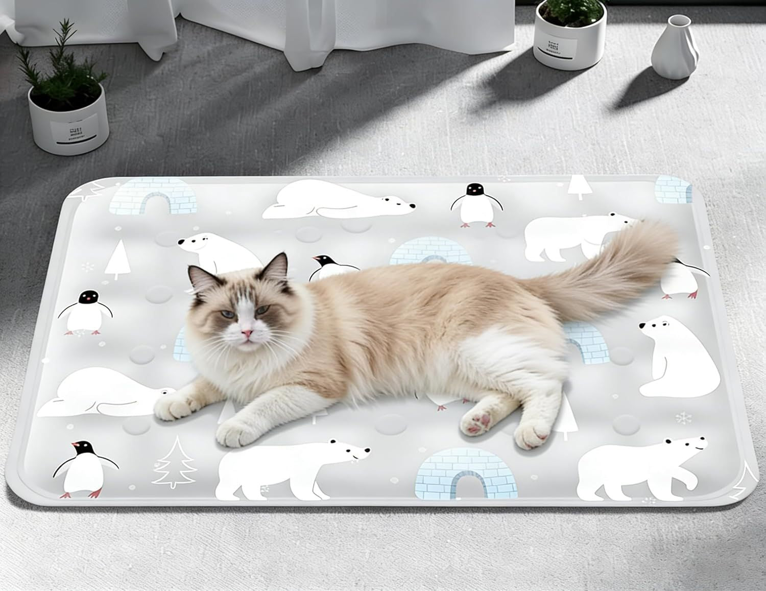 Foldable Pet Cooling Mat for Home, Travel, and Outdoor Use