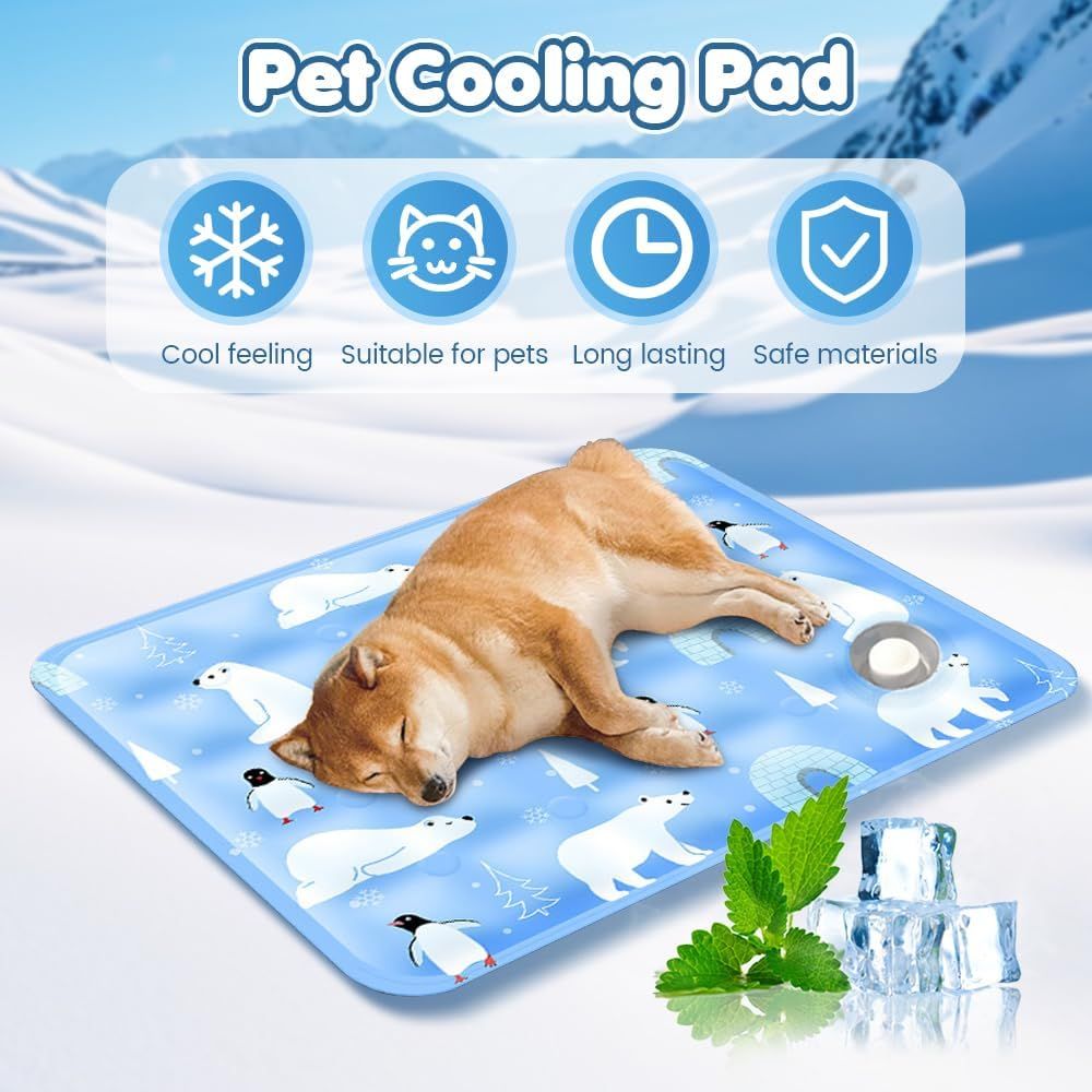 Dog and Cat Cooling Mat – Lightweight, Foldable, Washable