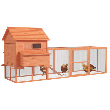 Spacious furniture-style Chicken Coop with Run for 6-8 Chickens