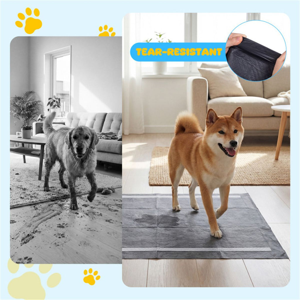 150 Pack Activated Carbon Dog Pee Pads 35.5"x24", Extra Large 6-Layer Odor Control Pet Training Pads