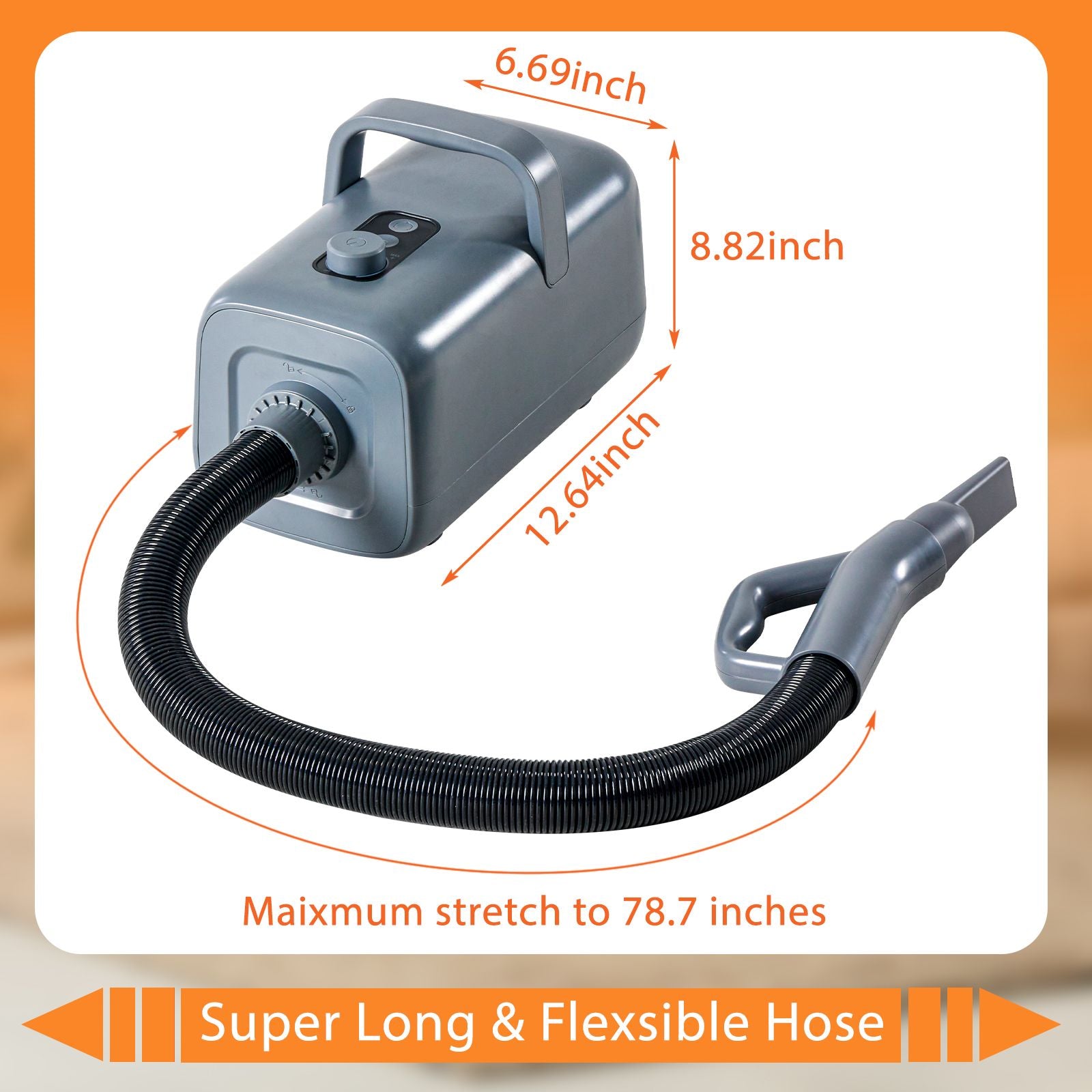 Powerful 1550W Pet Blow Dryer with Adjustable Speed & Temperature