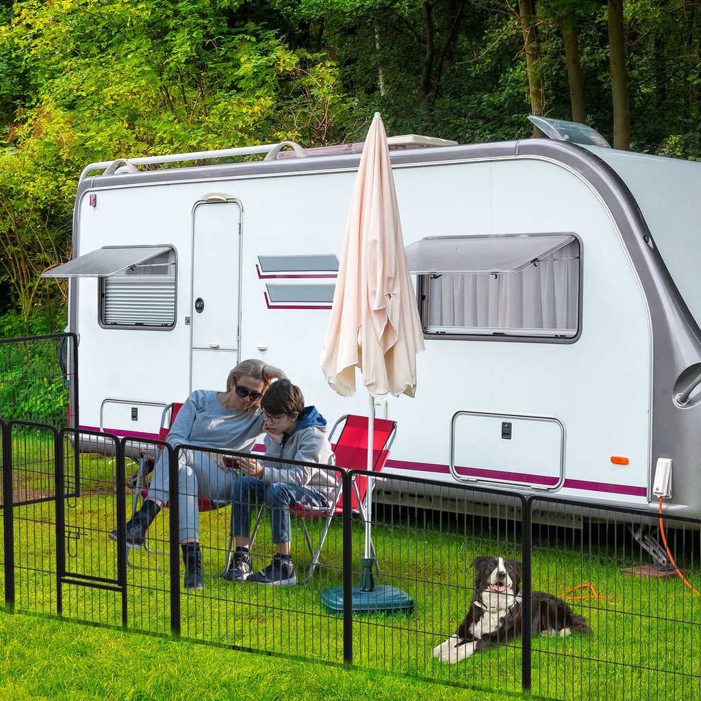 Secure and Versatile 16-Panel Dog Playpen with Lock