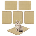 16 x 12 Inch Natural 6-Piece Cat Scratching Mats, Sisal Material Anti-Slip Latex Backing Furniture Protector