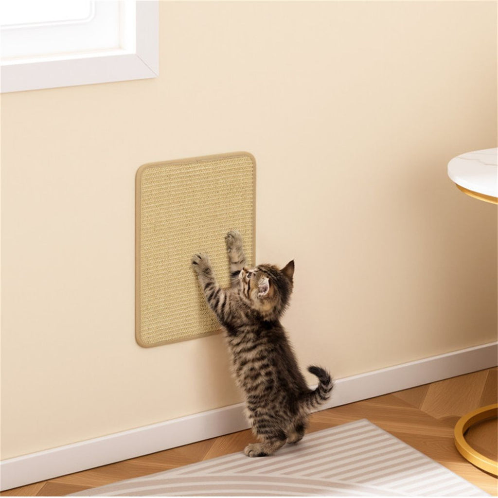 16 x 12 Inch Natural 6-Piece Cat Scratching Mats, Sisal Material Anti-Slip Latex Backing Furniture Protector