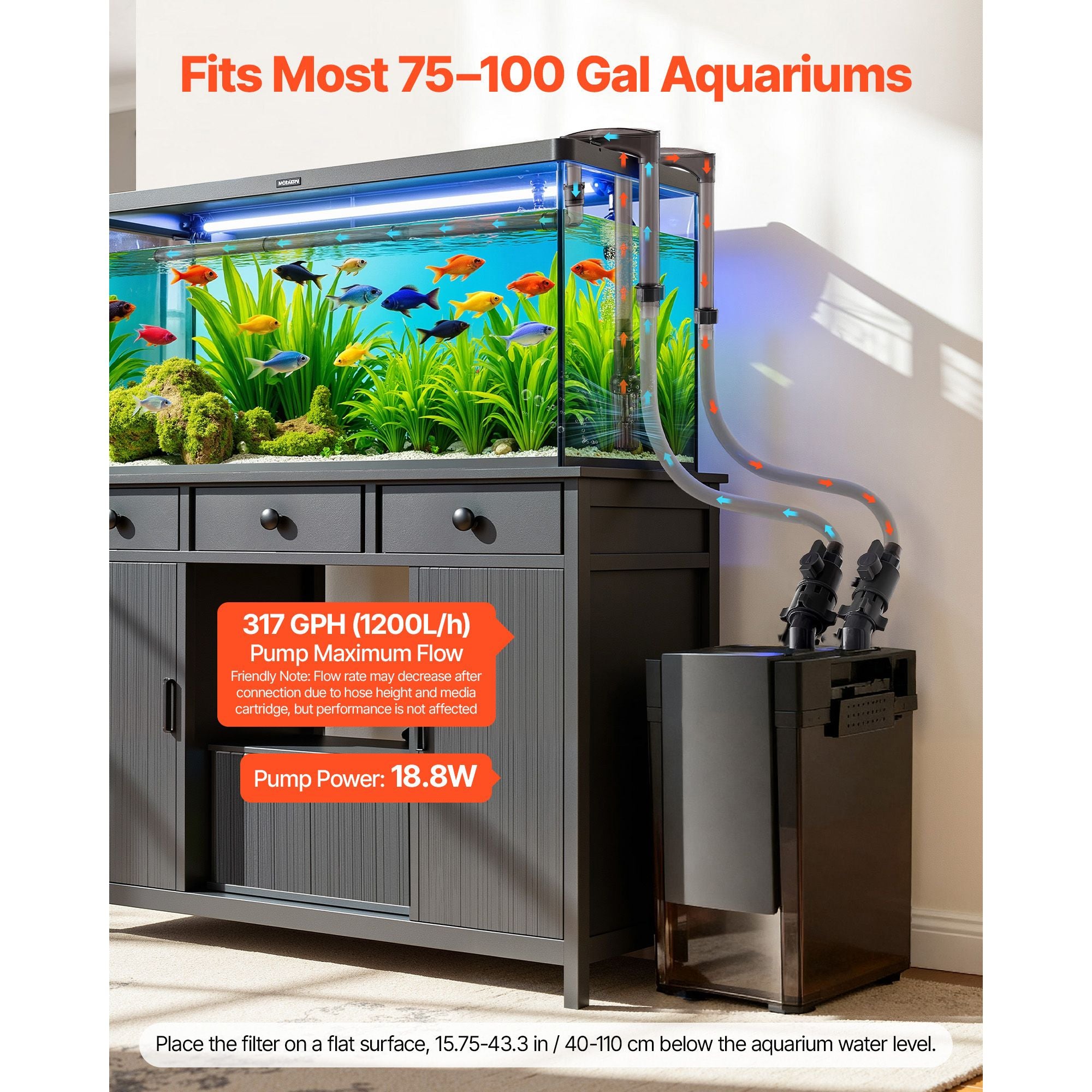 3-Stage Canister Filter for Crystal Clear Aquarium Water