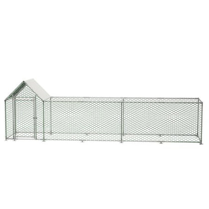 Large structured Chicken Coop Run with everyday structured Frame and PE Cover