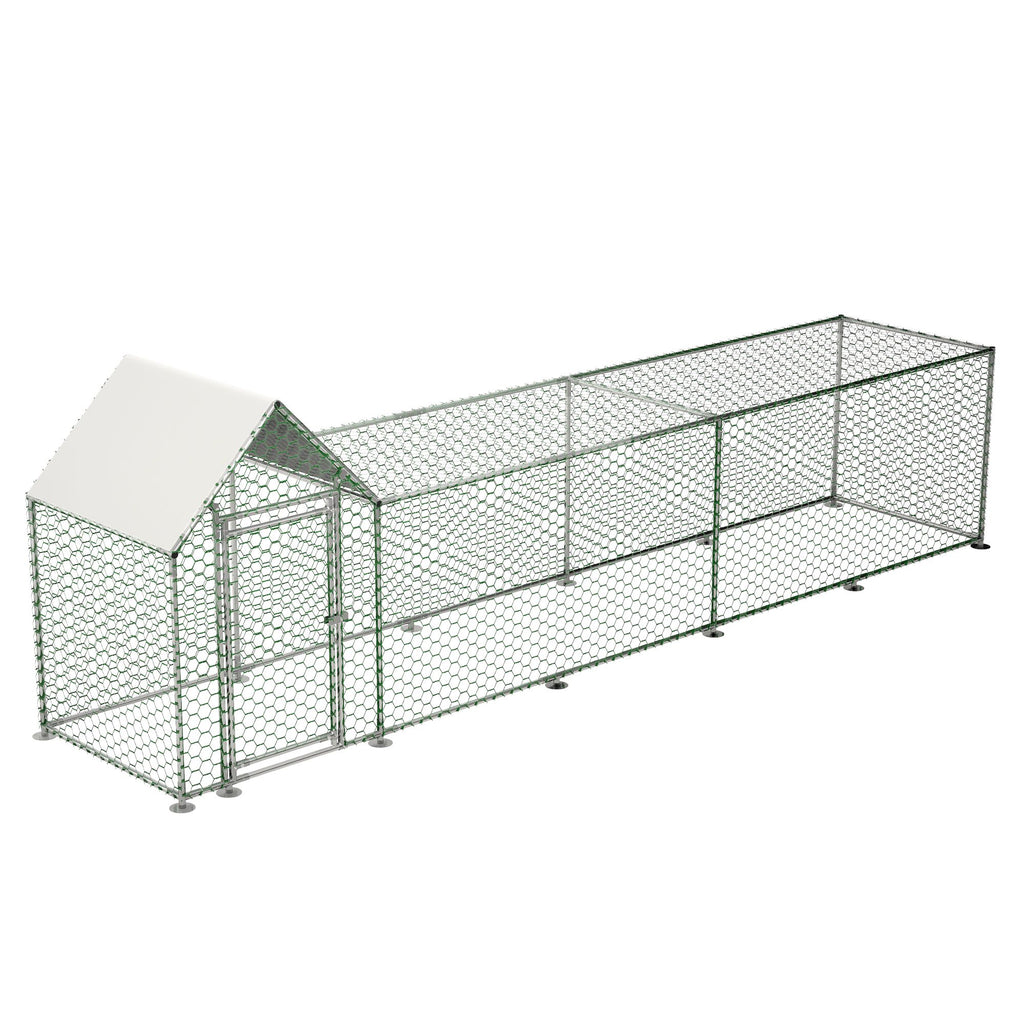 Large structured Chicken Coop Run with everyday structured Frame and PE Cover