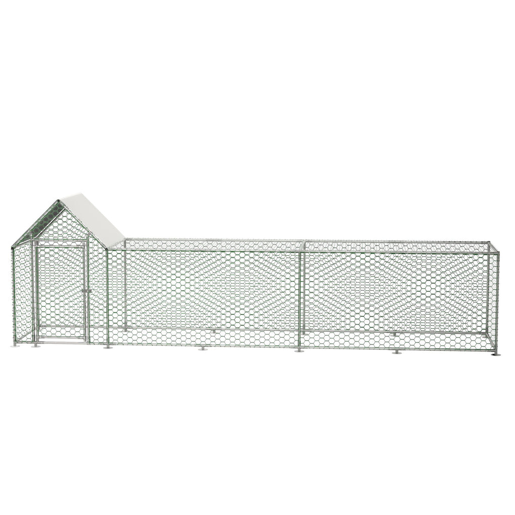 Large structured Chicken Coop Run with everyday structured Frame and PE Cover