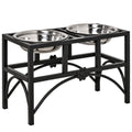 Elevate Your Dog's Mealtime with a Raised Double Bowl Feeding Station
