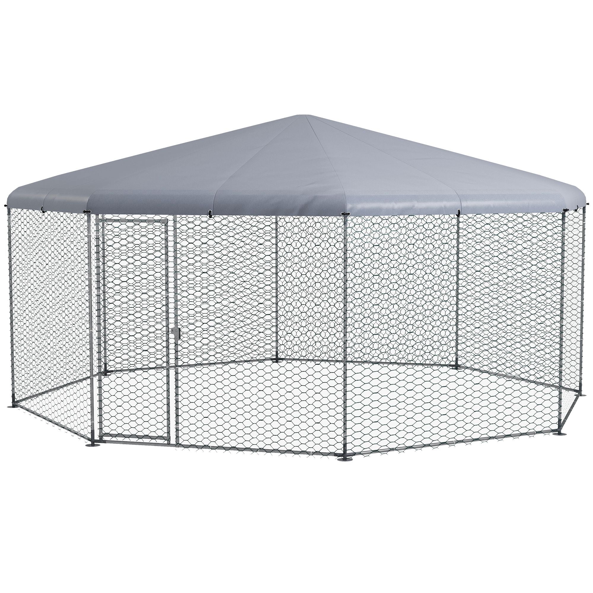 Large Outdoor Walk-In Chicken Run with Cover for 19-25 Chickens