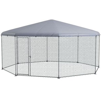 Large Outdoor Walk-In Chicken Run with Cover for 19-25 Chickens