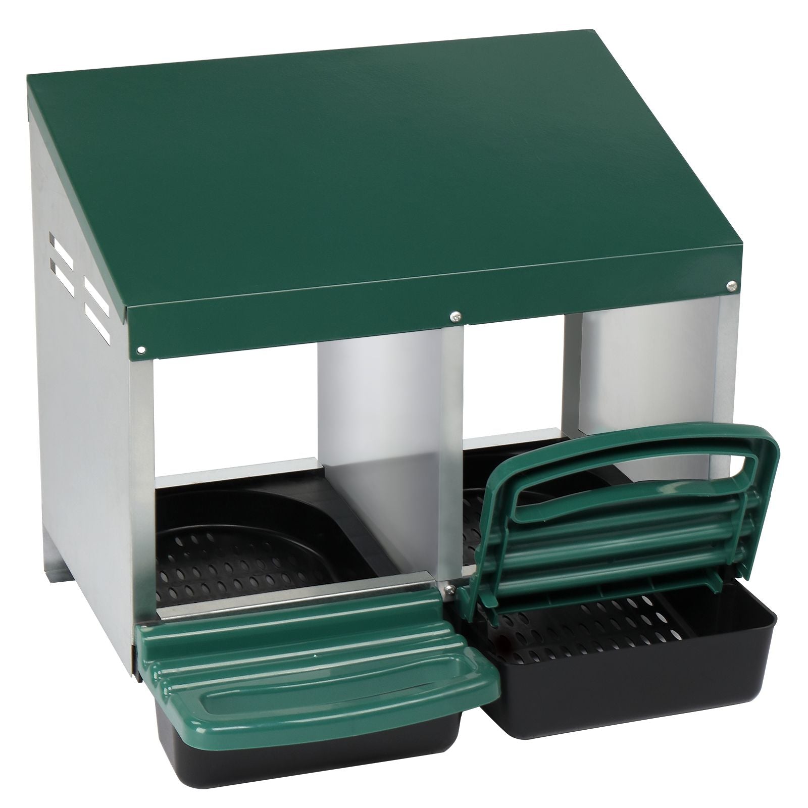 2-Compartment Chicken Nesting Box – Secure & everyday Egg Laying Coop