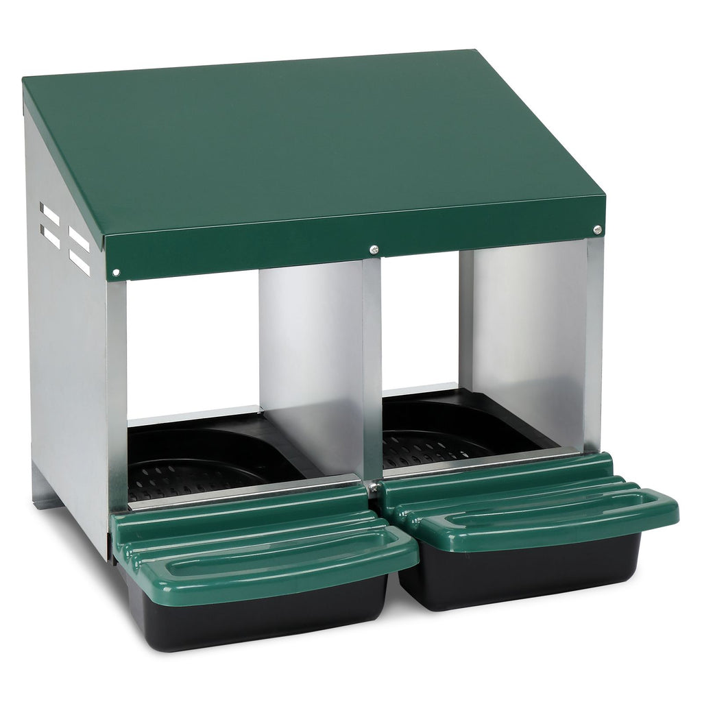 2-Compartment Chicken Nesting Box – Secure & everyday Egg Laying Coop