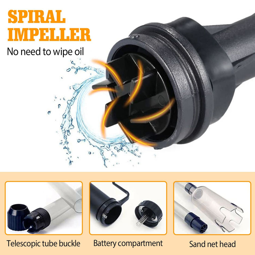 Battery Powered Aquarium Gravel Cleaner with Adjustable Tubes for All Sizes