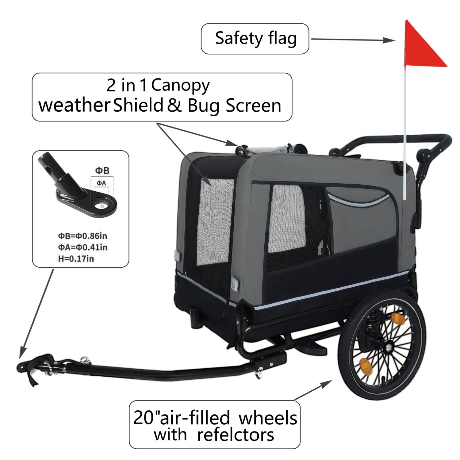 Take Your Pup on Every Adventure with This 2-in-1 Bike Trailer & Push Cart