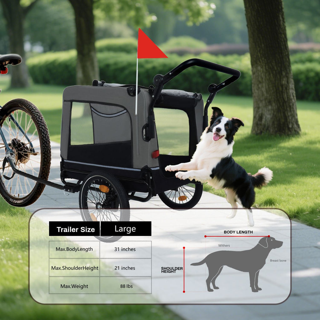 Take Your Pup on Every Adventure with This 2-in-1 Bike Trailer & Push Cart