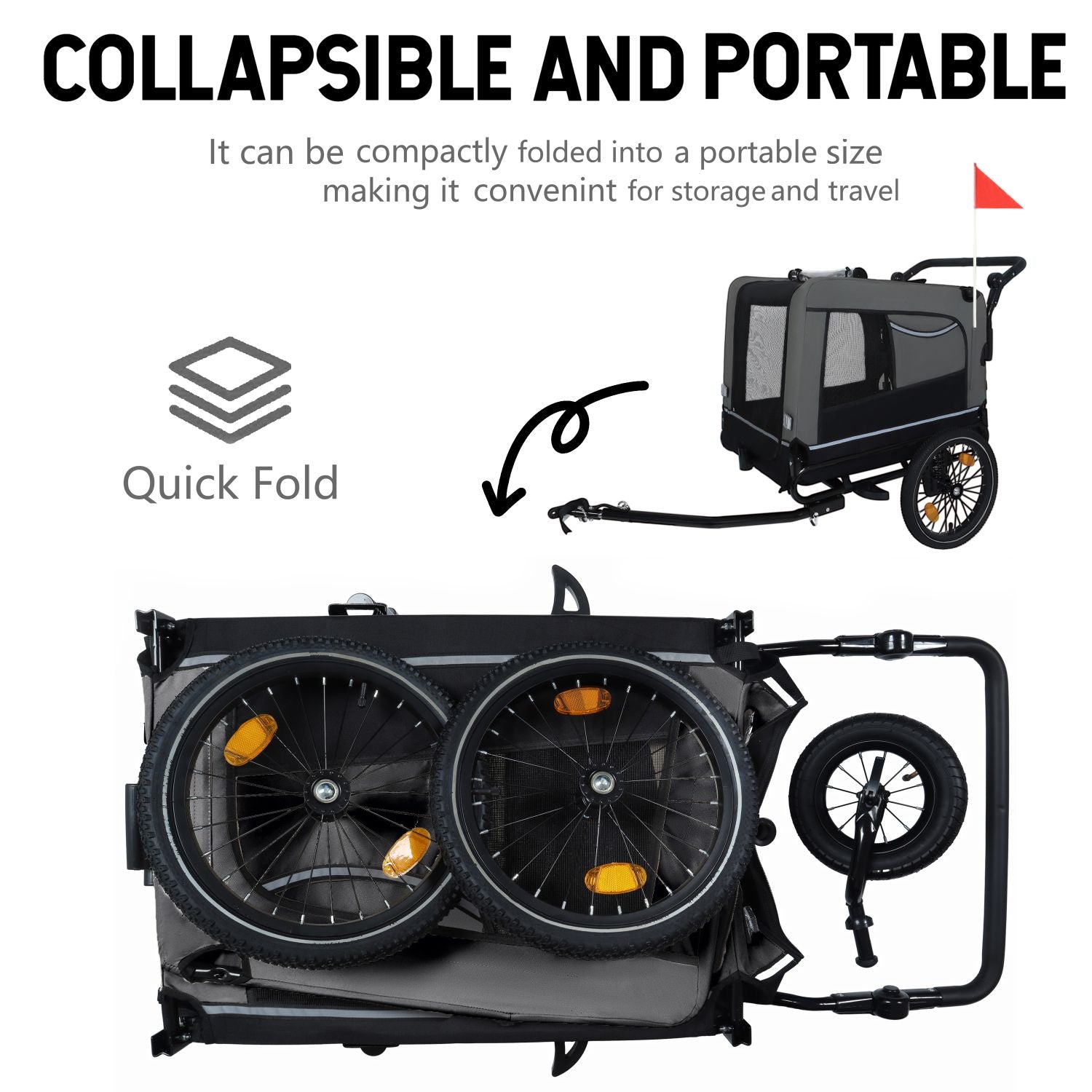 Take Your Pup on Every Adventure with This 2-in-1 Bike Trailer & Push Cart