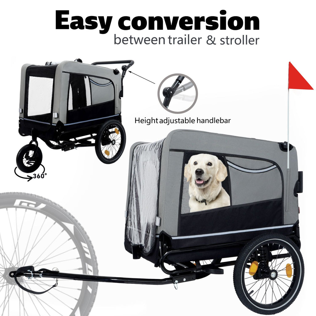 Take Your Pup on Every Adventure with This 2-in-1 Bike Trailer & Push Cart