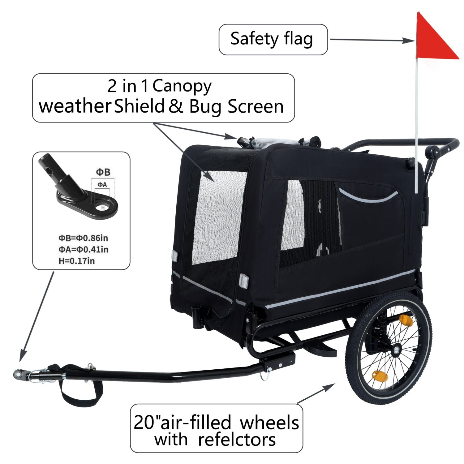 Take Your Pup on Every Adventure with This 2-in-1 Bike Trailer & Push Cart!