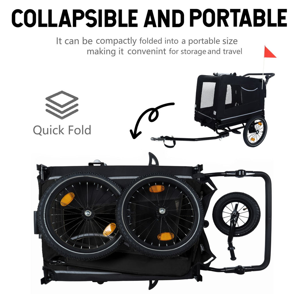 Take Your Pup on Every Adventure with This 2-in-1 Bike Trailer & Push Cart!