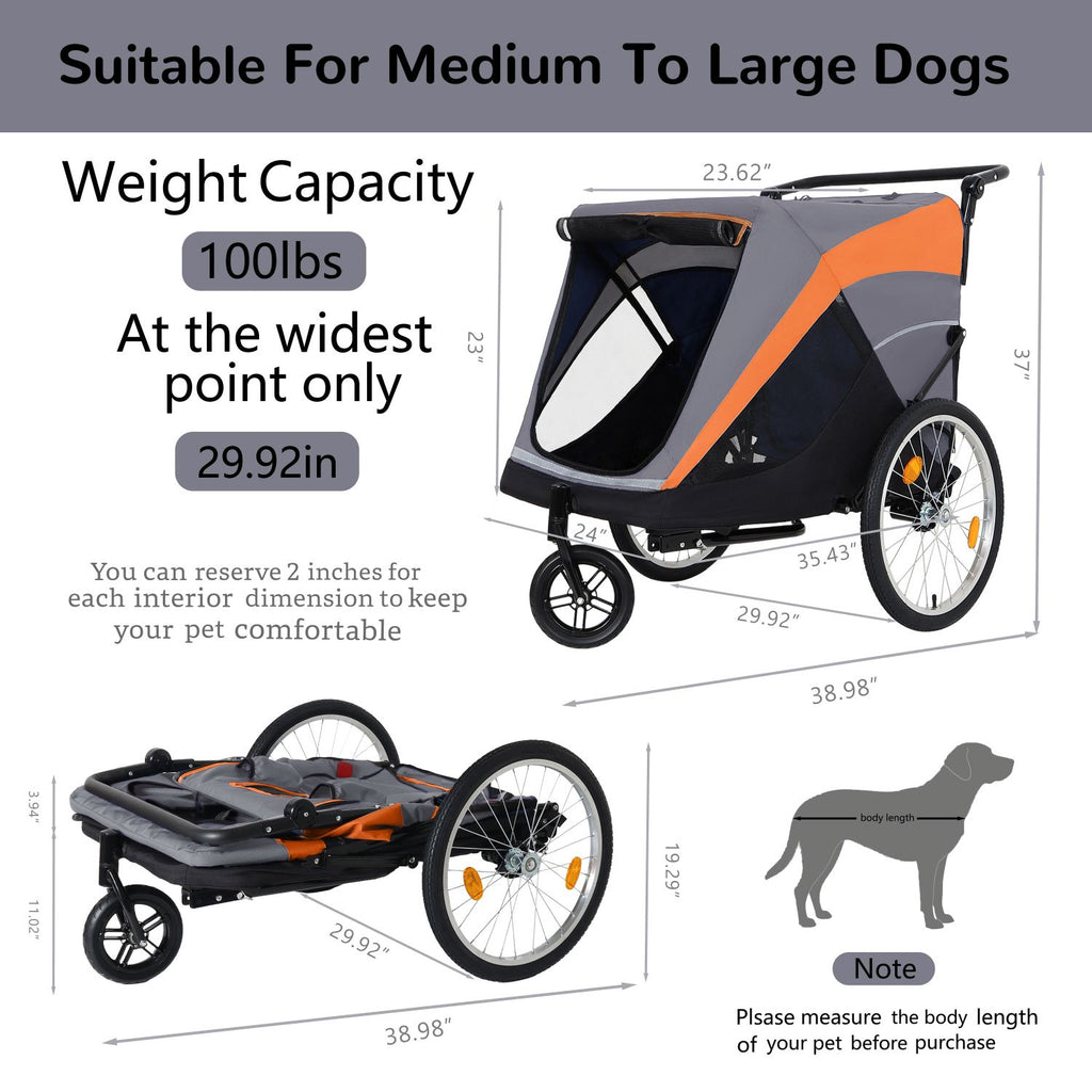 Take Your Pup on Every Adventure with This 2-in-1 Bike Trailer & Push Cart