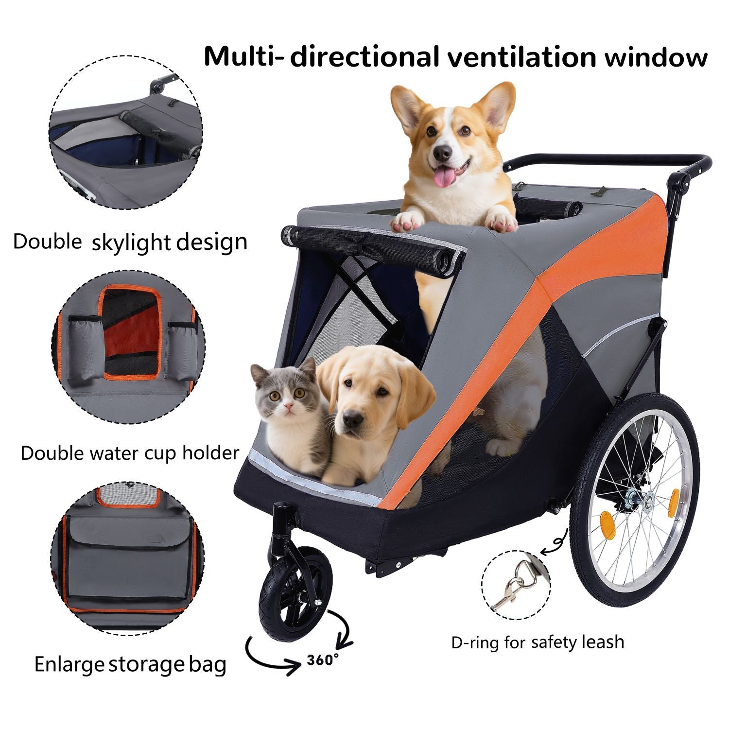 Take Your Pup on Every Adventure with This 2-in-1 Bike Trailer & Push Cart