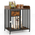 Stylish 2-in-1 Dog Crate Furniture – Safe & Mobile for Small Dogs
