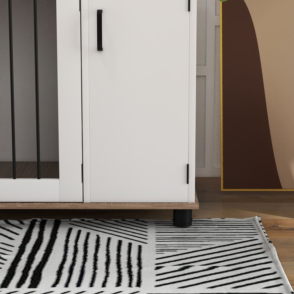 Stylish 2-in-1 Dog Crate & End Table with Storage for Medium to Large Dogs