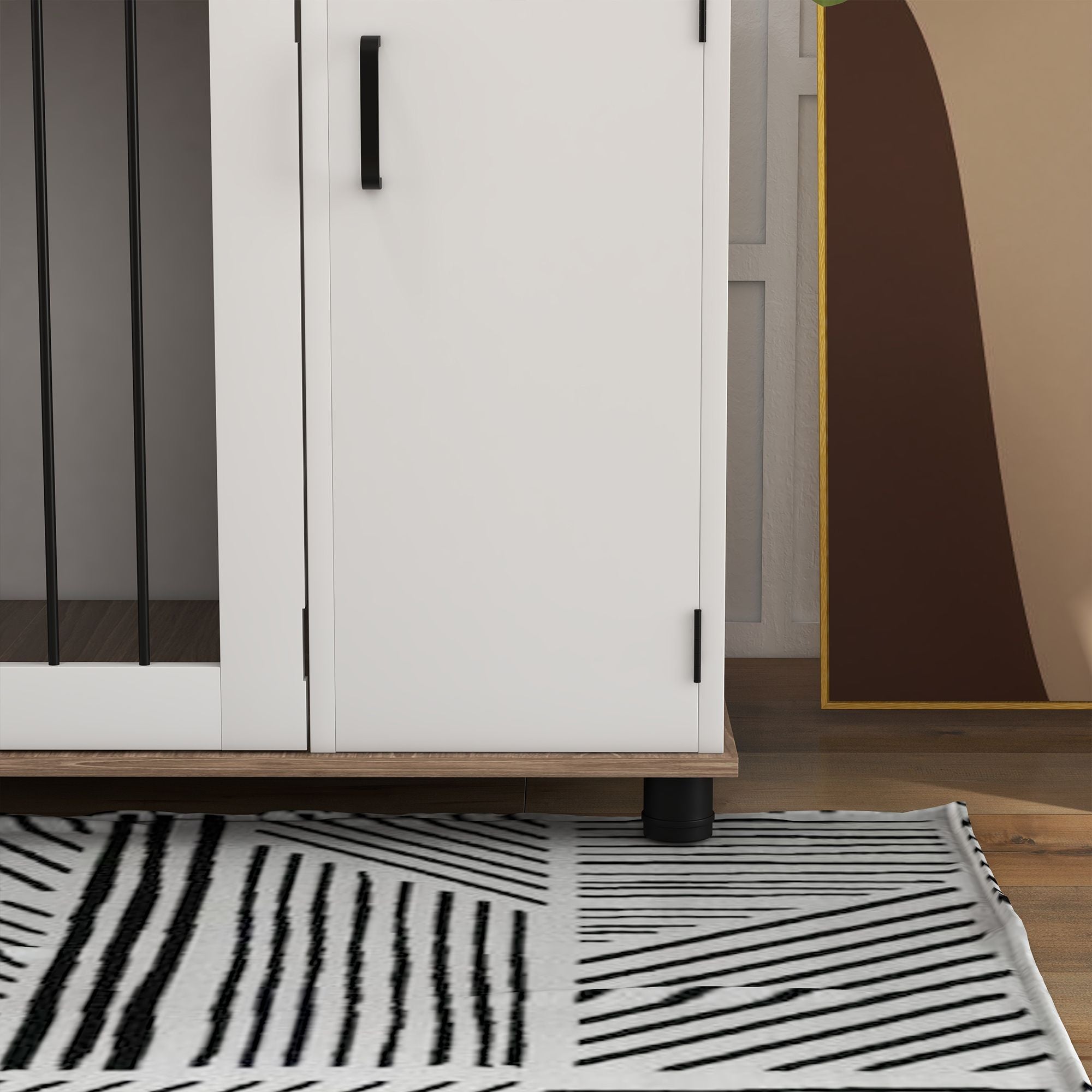 Stylish 2-in-1 Dog Crate & End Table with Storage for Medium to Large Dogs