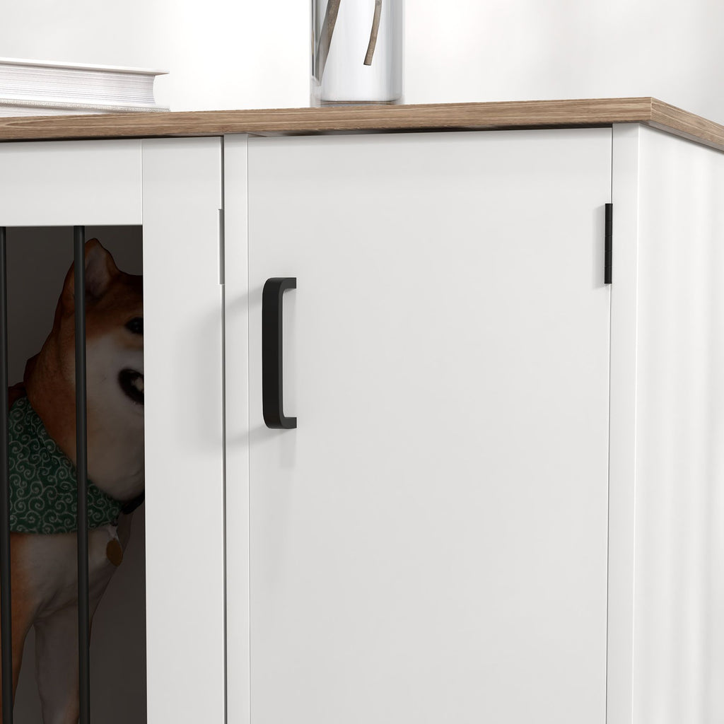 Stylish 2-in-1 Dog Crate & End Table with Storage for Medium to Large Dogs
