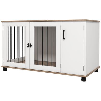 Stylish 2-in-1 Dog Crate & End Table with Storage for Medium to Large Dogs