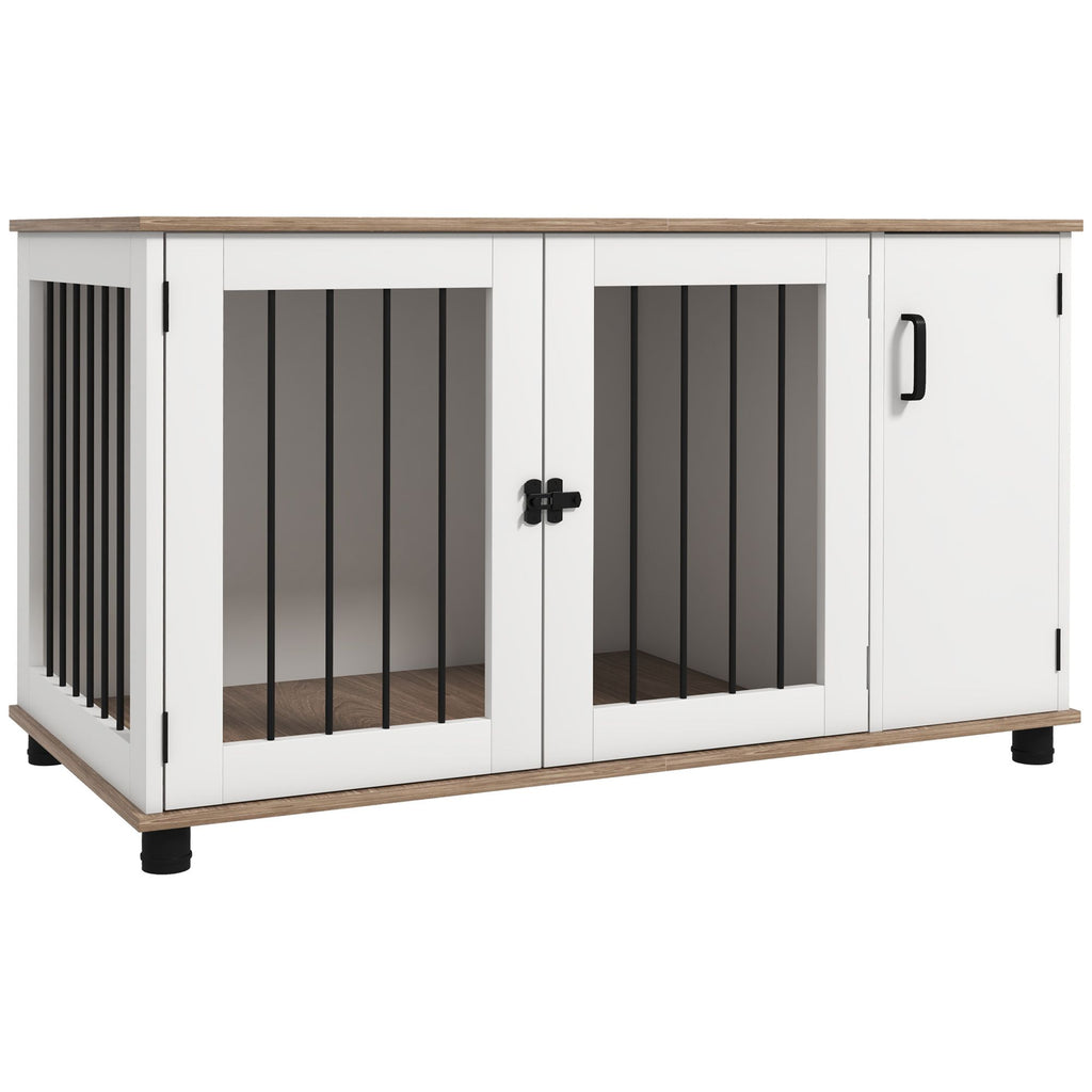 Stylish 2-in-1 Dog Crate & End Table with Storage for Medium to Large Dogs
