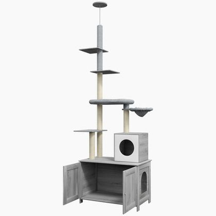 2-in-1 Cat Tree & Litter Box Enclosure: Hidden Comfort for Your Feline Friend