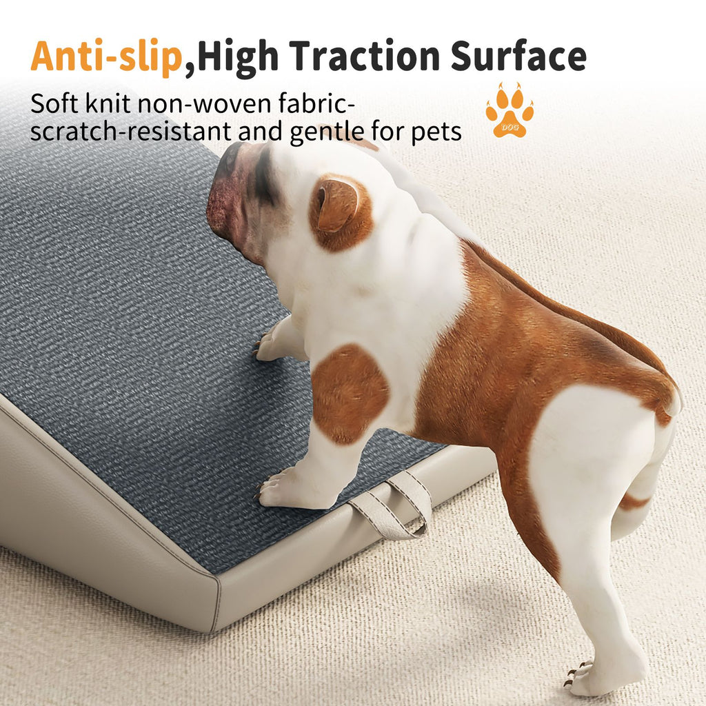 Give Your Pet a Safe, Stylish Way Up – Foldable Wooden Dog Ramp with Non-Slip Surface