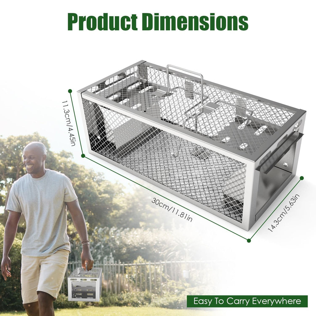 Catch Multiple Mice Continuously with Our Humane Dual-Door Rat Trap
