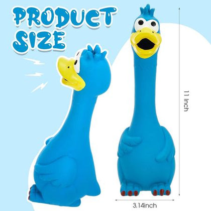 2-Pack Latex Squeaky Chicken Dog Toys for Fetch & Anxiety Relief