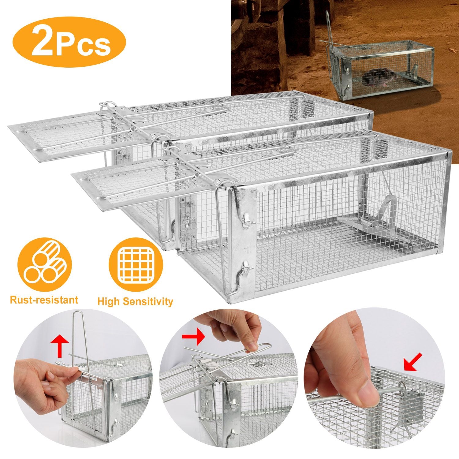 Humane Mouse Trap 2-Pack: Catch & Release Rodents Safely