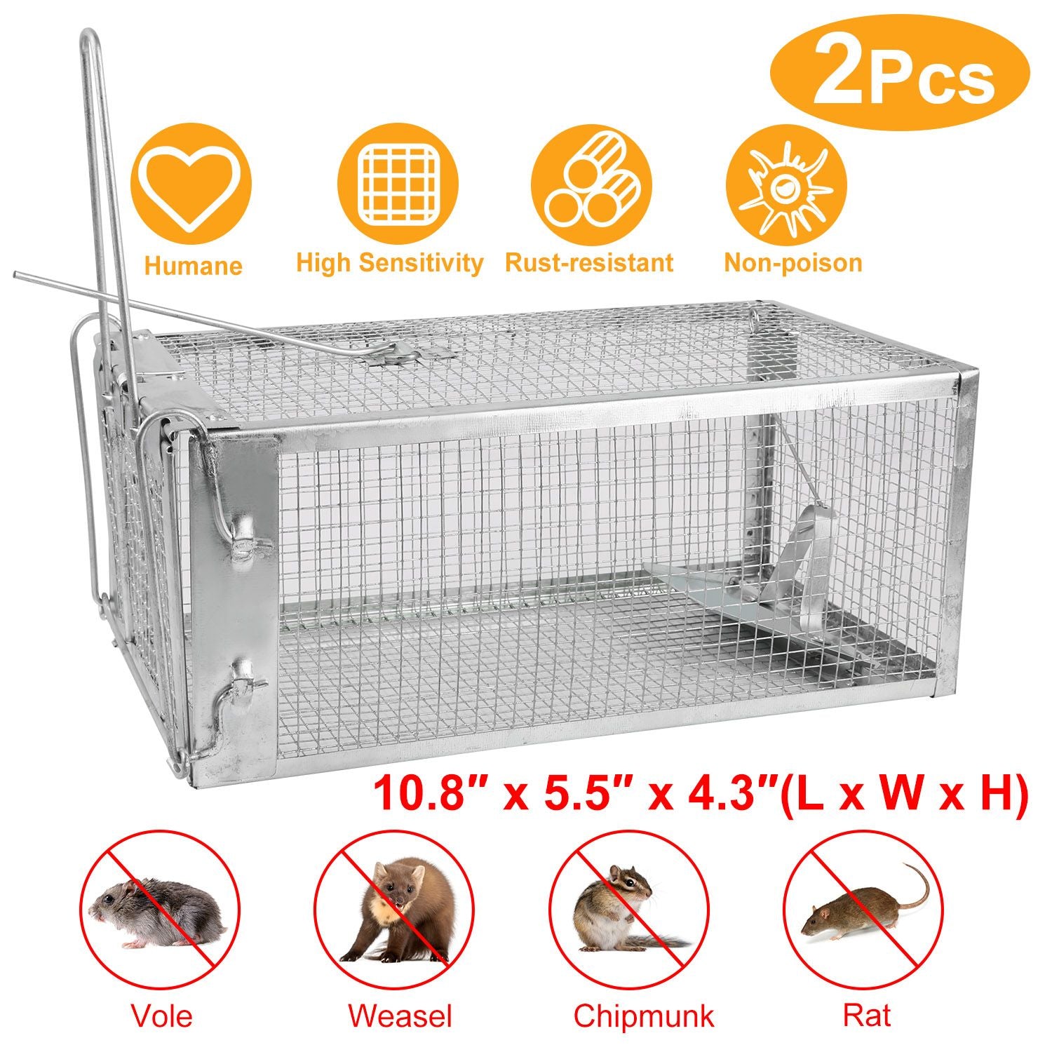 Humane Mouse Trap 2-Pack: Catch & Release Rodents Safely