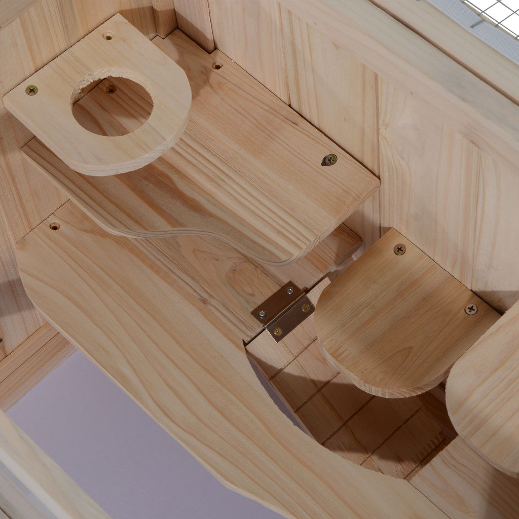 furniture-style 2-Tier Hamster Habitat with Openable Top and Ladder