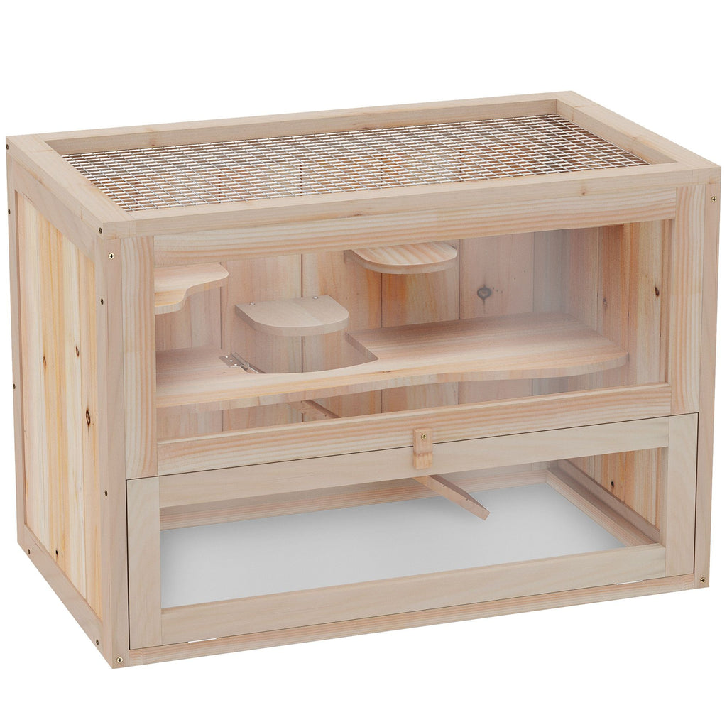 furniture-style 2-Tier Hamster Habitat with Openable Top and Ladder