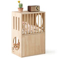 2-Tier furniture-style Cat Condo with Removable Cushions for Two Cats