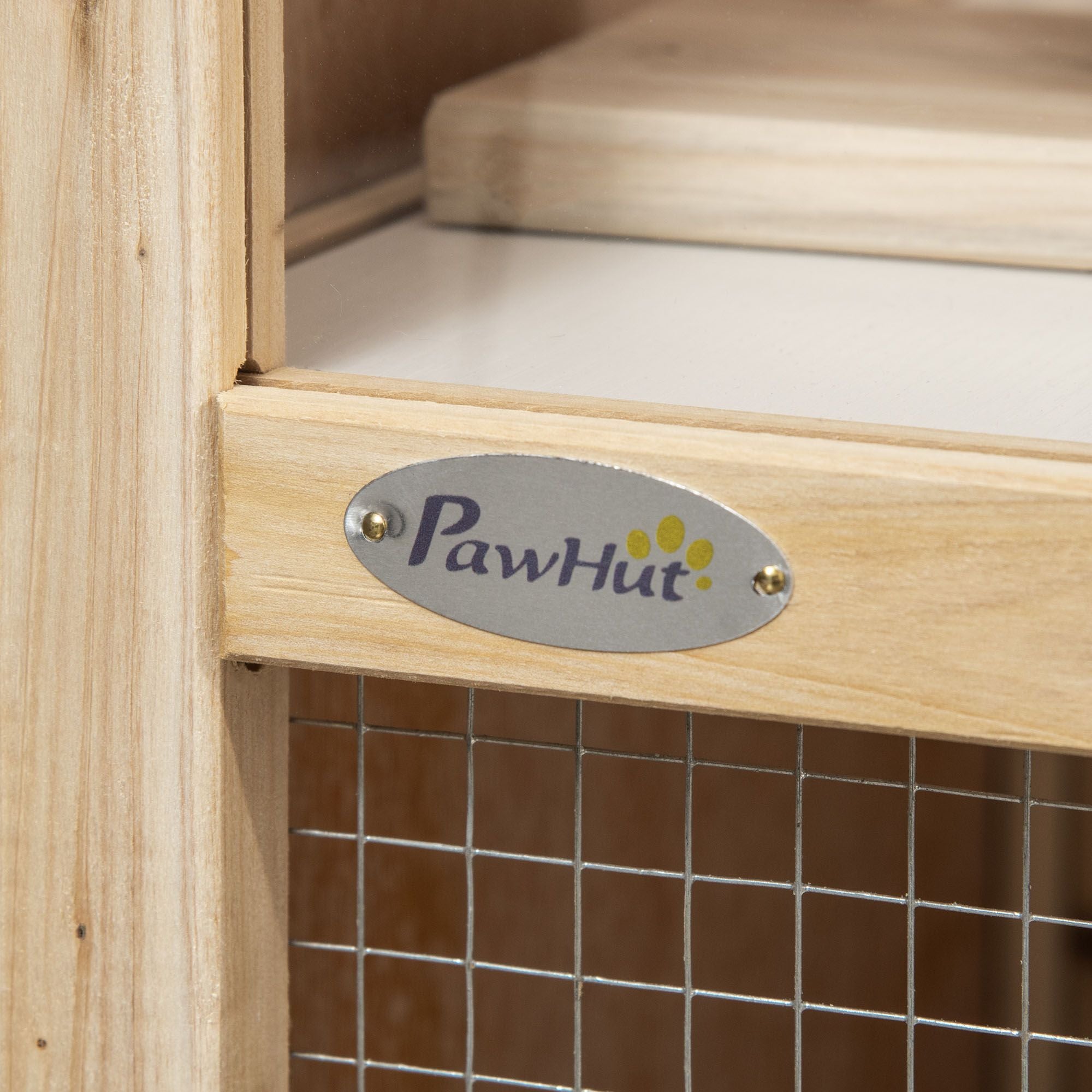 2-Tier furniture-style Hamster Cage – Large Play Area with Ladder, Wheel, and Seesaw