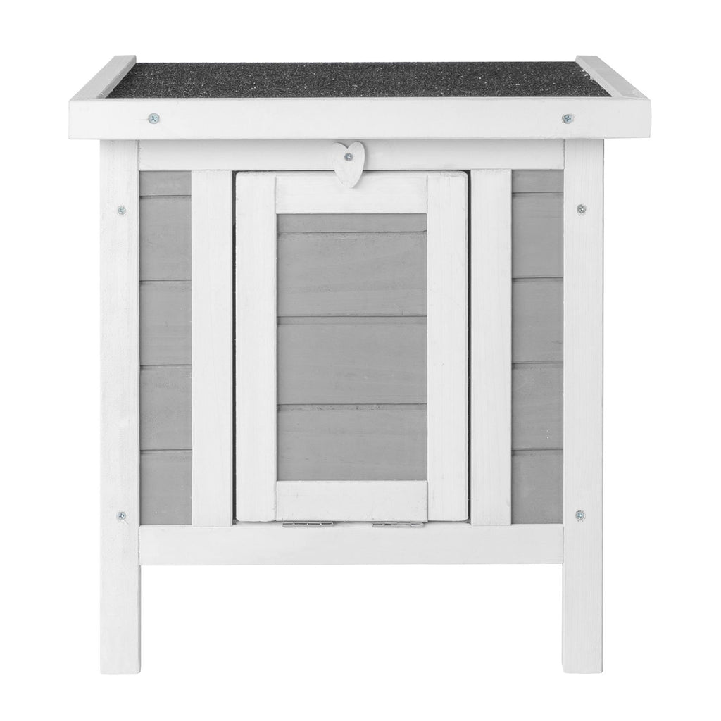 20" furniture-style water-ready Rabbit Hutch - Small Animal House Habitat in Gray