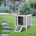 20" furniture-style water-ready Rabbit Hutch - Small Animal House Habitat in Gray