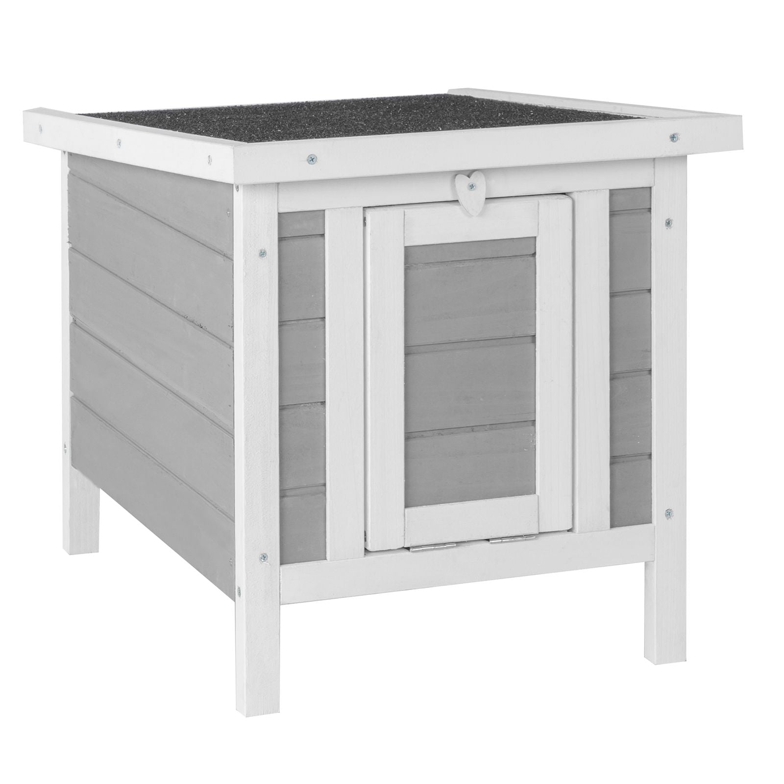 20" furniture-style water-ready Rabbit Hutch - Small Animal House Habitat in Gray