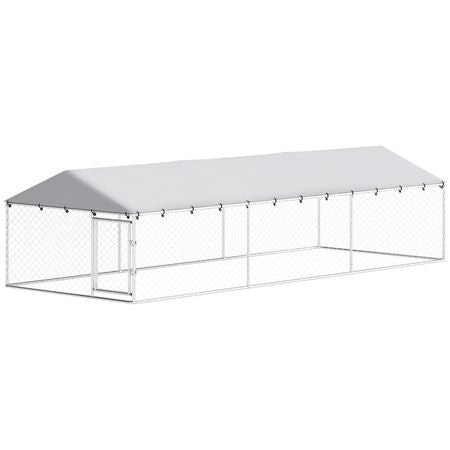 Outdoor Dog Kennel with water-ready Roof for Large Dogs
